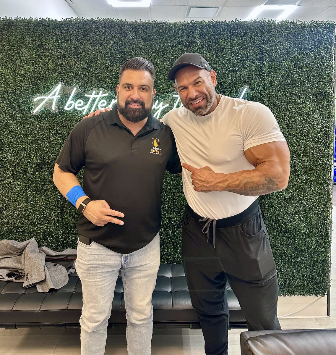 Steve Kuclo with a RegenX client at the Addison, TX clinic